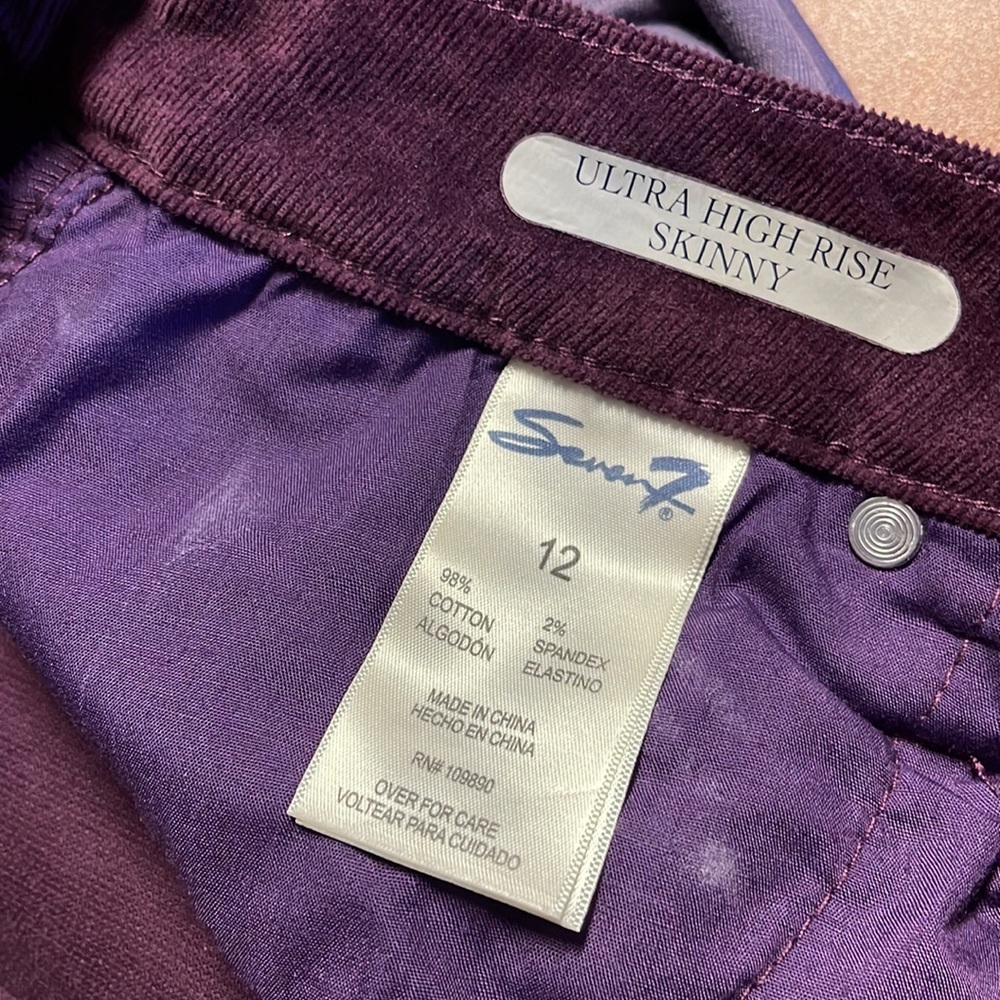 Seven7 Ultra High Rise Skinny Corduroy Pants - Picture 9 of 9
